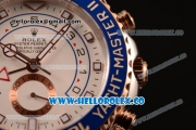 Rolex Yacht-Master II Chronograph Swiss Valjoux 7750 Automatic Two Tone Case with White Dial and Two Tone Bracelet - (BP)