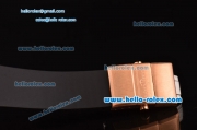 Ulysse Nardin Maxi Marine Chrono Japanese Miyota OS20 Quartz Rose Gold Case with Black Rubber Strap and White/Silver Dial