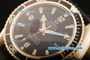 Omega Seamaster Swiss ETA 2836 Automatic with Black Dial and Bezel-Rubber Strap