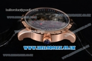 Roger Dubuis Excalibur Asia ST16 Automatic Rose Gold Case with Skeleton Dial and Black Leather Strap