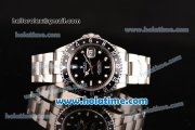 Rolex GMT-Master Vintage Rolex 3186 Automatic Full Steel with White Dot Markers and Black Dial (BP)