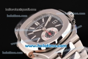 Patek Philippe Nautilus Swiss Valjoux 7750 Automatic Full Steel with Black Dial and Stick Markers - 1:1 Original (BP)