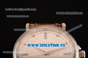 Patek Philippe Calatrava Miyota Quartz Steel Case with White Dial and Diamonds Markers