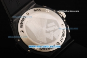 Hublot Big Bang Chronograph Miyota Quartz Movement PVD Case with Black Dial and Black Rubber Strap