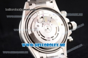 Rolex Daytona Clone Rolex 4130 Automatic Stainless Steel Case/Bracelet with Black Dial and Diamonds Markers (BP)