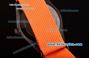 Rolex Milgauss SE Stealth Orange Asia 2813 Automatic PVD Case Orange Nylon Strap with Black Dial Orange Stick Markers