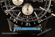 Breitling Chronoliner Chronograph Swiss Valjoux 7750 Automatic Steel Case Ceramic Bezel with Black Dial Stick Markers and Stainless Steel Bracelet