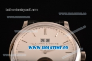 A.Lange&Sohne Saxonia Tourbillon Asia Automatic Steel Case with White Dial Black Leather Strap and Silver Stick Markers