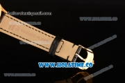 Rolex Cellini Time Asia 2813 Automatic Yellow Gold Case with Black Dial and Stick Markers