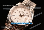 Rolex Datejust 37mm Swiss ETA 2836 Automatic Steel Case with Jubilee Steel Bezel White Dial Stick Steel Bracelet