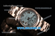 Rolex Day-Date II Asia 2813 Automatic Full Steel with Blue Dial and Roman Numeral Markers