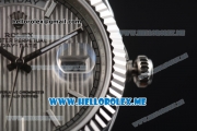 Rolex Day-Date Clone Rolex 3255 Automatic Stainless Steel Case/Bracelet with Silver Dial and White Stick Markers