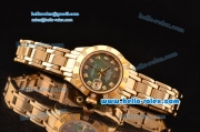 Rolex Datejust Lady Pearlmaster 2813 Automatic Gold Case with Mop Dial and Yellow Gold Strap ETA Coating