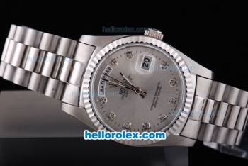 Rolex Day-Date Oyster Perpetual Automatic with Grey Dial,Diamond Marking