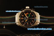 Hublot King Power F1 Swiss Valjoux 7750 Automatic Steel Case with Black Dial and Black Rubber Strap