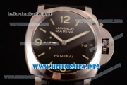 Panerai Luminor Marina 1950 3 Days PAM 392 Clone P.9000 Automatic Steel Case with Black Dial and Black Leather Strap (SF)