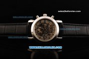 Vacheron Constantin Automatic Movement Steel Case with Skeleton Dial - Black Leather Strap
