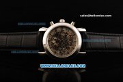 Vacheron Constantin Automatic Movement Steel Case with Skeleton Dial - Black Leather Strap Vacheron Constantin Automatic Movement Steel Case with Skeleton Dial - Black Leather Strap
