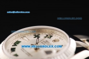 Rolex Datejust Automatic Movement Steel Case and Strap with White Dial and Green Roman Numerals-Lady Model