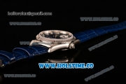 Rolex Day-Date Asia 2813/Swiss ETA 2836/Clone Rolex 3135 Automatic Steel Case with Diamonds Markers and Blue Dial (BP)
