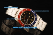 Rolex GMT-Master Swiss ETA 2846 Automatic Movement Steel Case with Yellow Markers and Ceramic Bezel