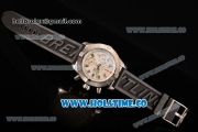 Breitling Avenger Seawolf Miyota Quartz Steel Case with White Dial Black Rubber Strap and Silver Stick Markers