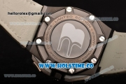 Audemars Piguet Royal Oak Offshore Chrono Miyota OS10 Quartz PVD Case with Grey Dial and Silver Arabic Numeral Markers