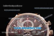 Tag Heuer Carrera Calibre 16 Senna Special Edition Chrono Miyota Quartz Rose Gold Case with Brown Dial and Stick Markers