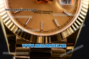 Rolex Day-Date Asia 2813 Automatic Yellow Gold Case/Bracelet with Yellow Gold Dial and Stick Markers (BP)