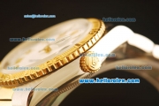 Rolex Datejust Automatic Two Tone with Gold Bezel,White Dial and Gold Roman Marking