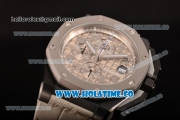 Audemars Piguet Royal Oak Offshore Chrono Miyota OS10 Quartz PVD Case with Grey Dial and Silver Arabic Numeral Markers