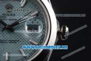 Rolex Day-Date Clone Rolex 3255 Automatic Stainless Steel Case/Bracelet with Blue Dial and Stick Markers