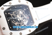 Richard Mille RM 055 Bubba Watson 9015 Automatic Ceramic Case with Black Dial Dots Markers and Rubber Strap