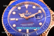 Rolex Yachtmaster 40/Yachtmaster II Asia 2813 Automatic Steel Case with Blue Dial and Blue Rubber Strap - White Markers