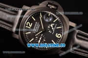 Panerai Luminor Power Reserve Automatic Movement PVD Case with Black Dial and Green Markers