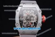 Richard Mille RM 27-01 Tourbillon Rafael Nadal Miyota 9015 Automatic Steel Case with Skeleton Dial Dot Markers and Grey Nylon Strap