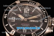 Ball Engineer Hydrocarbon Spacemaster Captain Poindexter Miyota 8205 Automatic Steel Case with Black Bezel and White Markers