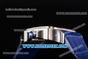 Cartier Santos Tourbillon Asia Automatic Steel Case with Blue Dial and Rose Gold Bezel - Roman Numeral Markers