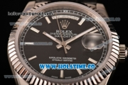 Rolex Day-Date Asia 2813/Swiss ETA 2836/Clone Rolex 3135 Automatic Steel Case with Black Dial and Stick Markers (BP)