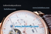 Vacheron Constantin Matle Asia Automatic Rose Gold Case with White Dial and Stick Markers