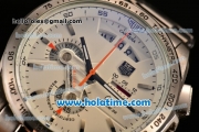 Tag Heuer Grand Carrera Calibre 36 Chrono Miyota Quartz Full Steel with White Dial and Silver Markers