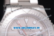 Rolex Yacht-Master 40 Clone Rolex 3135 Automatic Stainless Steel Case/Bracelet with Silver Dial and Dot Markers (BP)