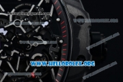 1:1 Richard Mille RM 35-02 RAFAEL NADA Japanese Miyota 9015 Automatic Black PVD Case with Skeleton Dial Black Crown Black Rubber Strap