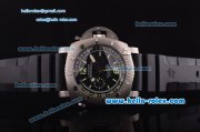 Panerai Luminor 1950 Pangaea Submersible Depth Gauge Swiss Valjoux 7750 Automatic Movement Titanium Case with Black Dial