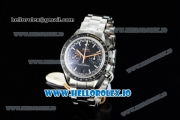 Omega Speedmaster Racing Master Clone Omega 9900 Automatic Steel Case/Bracelet Black Dial With Stick Markers(JH)