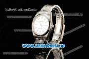 Rolex Oyster Perpetual Air King Clone Rolex 3135 Automatic Steel Case White Dial With Stick Markers Steel Bracelet - 1:1 Original(JF)