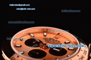 Rolex Daytona Chronograph Swiss Valjoux 7750-SHG Automatic Rose Gold Case with Rose Gold Dial and White Stick Markers