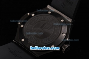 Hublot Big Bang King Swiss Valjoux 7750 Automatic Movement Full PVD Case with Black Dial and Black Rubber Strap