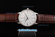 Vacheron Constantin New Model Swiss ETA 2892 Automatic Movement Steel Case with White Dial and Stick Markers