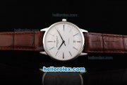 Vacheron Constantin New Model Swiss ETA 2892 Automatic Movement Steel Case with White Dial and Stick Markers Vacheron Constantin New Model Swiss ETA 2892 Automatic Movement Steel Case with White Dial and Stick Markers